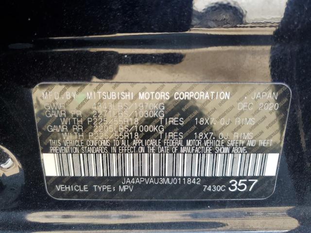 JA4APVAU3MU011842 - 2021 MITSUBISHI OUTLANDER SE Qara foto 13