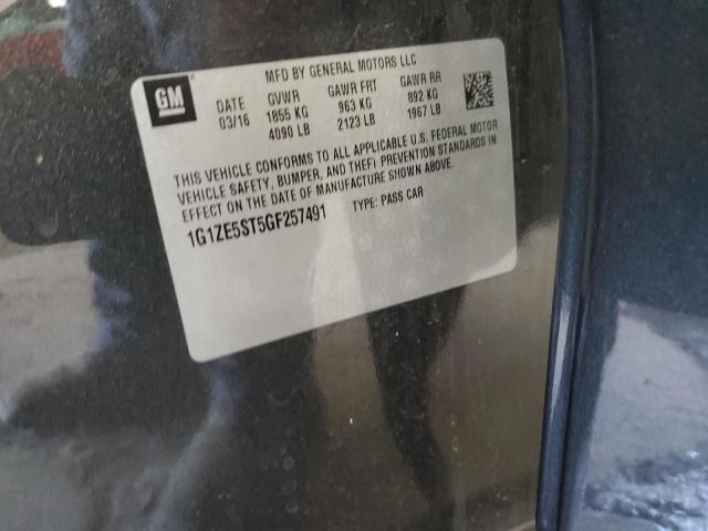 1G1ZE5ST5GF257491 - 2016 CHEVROLET MALIBU LT CHARCOAL photo 12