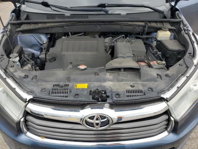 5TDJKRFH6GS301671 - 2016 TOYOTA HIGHLANDER XLE BLUE photo 12