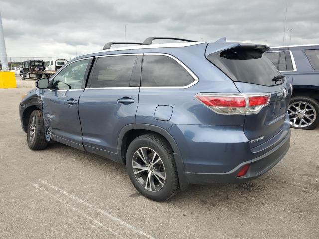 5TDJKRFH6GS301671 - 2016 TOYOTA HIGHLANDER XLE BLUE photo 2