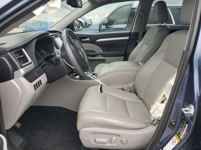 5TDJKRFH6GS301671 - 2016 TOYOTA HIGHLANDER XLE BLUE photo 7