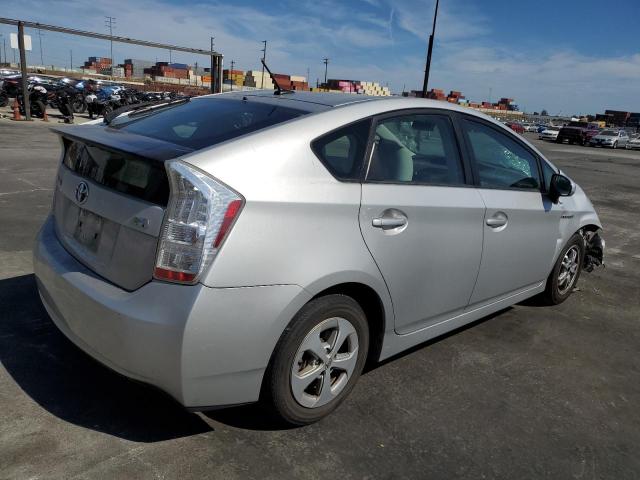 JTDKN3DUXA0020332 - 2010 TOYOTA PRIUS SILVER photo 3