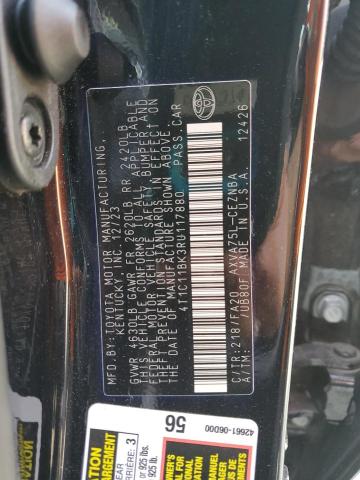 4T1C11BK3RU117880 - 2024 TOYOTA CAMRY LE BLACK photo 13