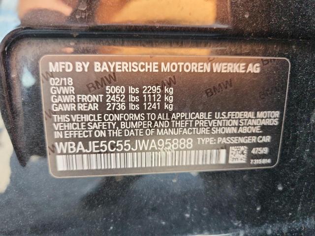 WBAJE5C55JWA95888 - 2018 BMW 540 I BLACK photo 13