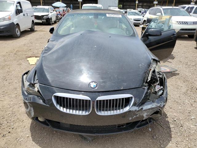 WBAEK73465B326207 - 2005 BMW 645 CI AUTOMATIC BLACK photo 5