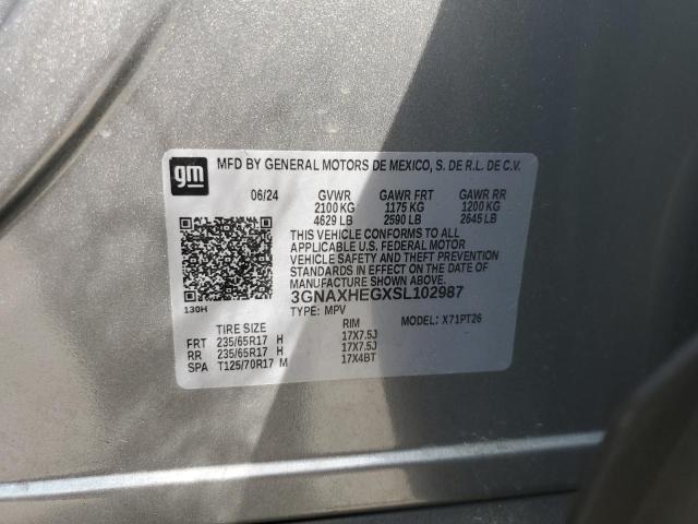 3GNAXHEGXSL102987 - 2025 CHEVROLET EQUINOX LT SILVER photo 26