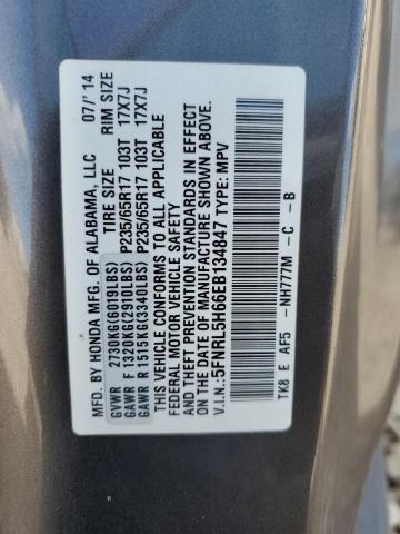 5FNRL5H66EB134847 - 2014 HONDA ODYSSEY EXL 灰色 照片 13