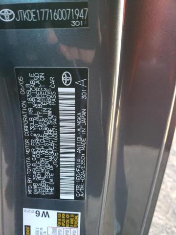 JTKDE177160071947 - 2006 TOYOTA SCION TC შავი ფოტო 13