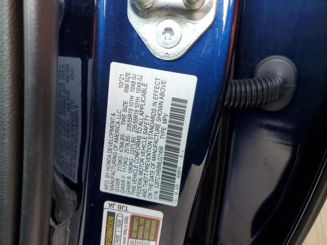 5J8TC1H58ML021498 - 2021 ACURA RDX TECHNOLOGY 蓝色 照片 12