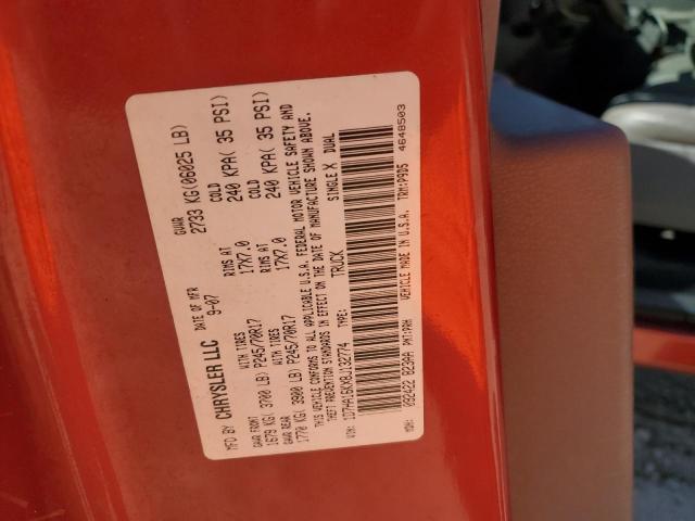 1D7HA16KX8J132774 - 2008 DODGE RAM 1500 ST RED photo 12