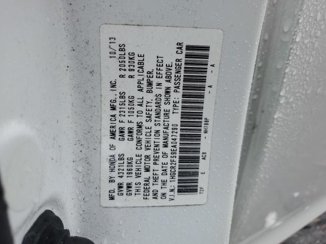 1HGCR2F59EA047290 - 2014 HONDA ACCORD SPORT WHITE photo 12