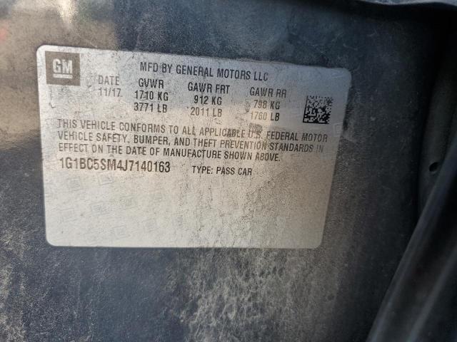 1G1BC5SM4J7140163 - 2018 CHEVROLET CRUZE LS 黑色 照片 12