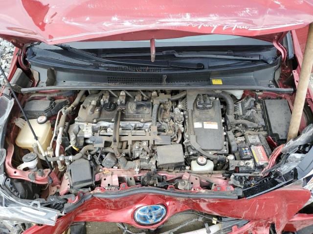 JTDKBRFU6H3543915 - 2017 TOYOTA PRIUS RED photo 11