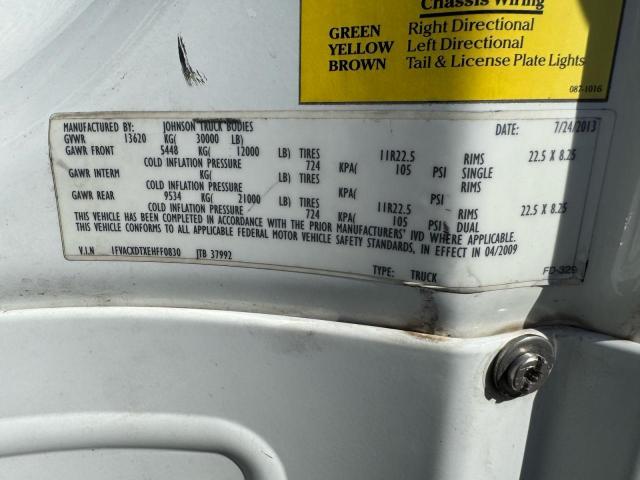 1FVACXDTXEHFF0830 - 2014 FREIGHTLINER M2 106 MEDIUM DUTY WHITE photo 10