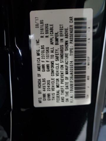 19UUB1F38JA005074 - 2018 ACURA TLX შავი ფოტო 12