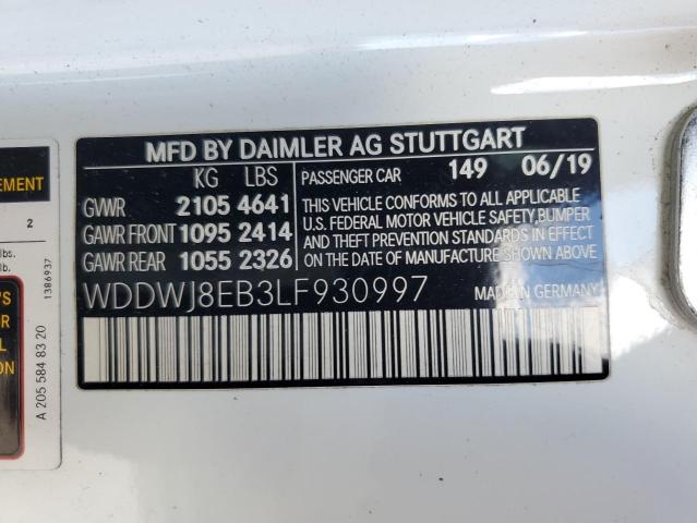 WDDWJ8EB3LF930997 - 2020 MERCEDES-BENZ C 300 4MATIC WHITE photo 12
