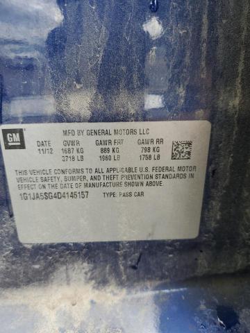 1G1JA5SG4D4146157 - 2013 CHEVROLET SONIC LS أزرق صورة 12