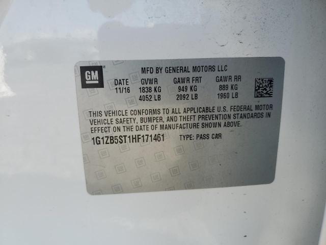 1G1ZB5ST1HF171461 - 2017 CHEVROLET MALIBU LS 白色 照片 12