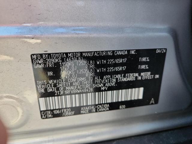 2T3F1RFV8RW448428 - 2024 TOYOTA RAV4 LE 银色 照片 14