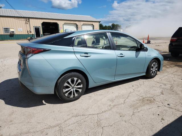 JTDKBRFU8J3058679 - 2018 TOYOTA PRIUS ლურჯი ფოტო 3