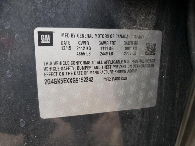 2G4GK5EXXG9152343 - 2016 BUICK REGAL 石墨色 照片 12