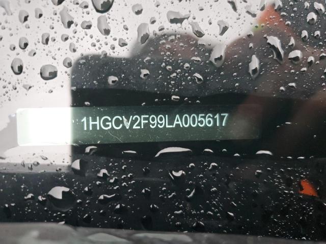 1HGCV2F99LA005617 - 2020 HONDA ACCORD TOURING GRAY photo 12