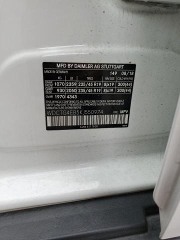 WDCTG4EB5KJ550974 - 2019 MERCEDES-BENZ GLA 250 أبيض صورة 13