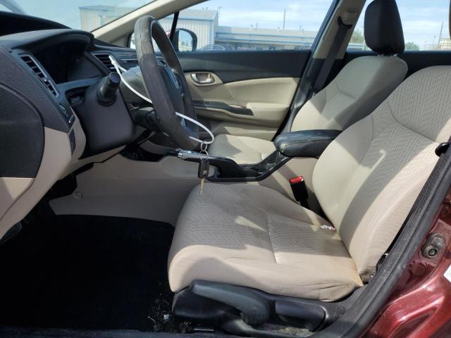 19XFB2F51FE099124 - 2015 HONDA CIVIC LX Kasztanowy zdjęcie 7