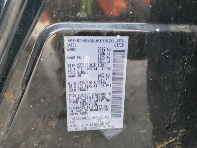 5N1AR2MM9GC645141 - 2016 NISSAN PATHFINDER S გრაფიტი ფოტო 13