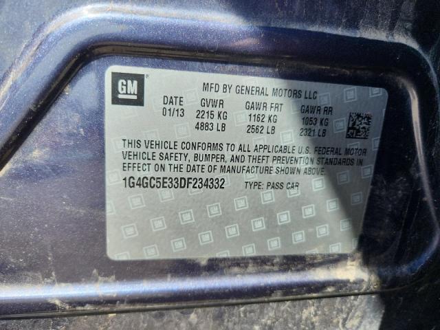 1G4GC5E33DF234332 - 2013 BUICK LACROSSE Bleu photo 13