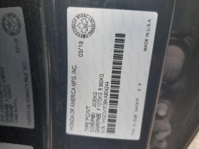 1HGCV1F38KA804244 - 2019 HONDA ACCORD SPORT Qara foto 13