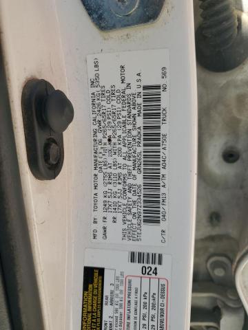 5TEJU62N97Z334526 - 2007 TOYOTA TACOMA DOUBLE CAB PRERUNNER WHITE photo 12