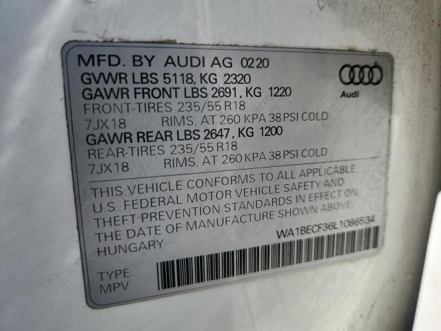 WA1BECF36L1086534 - 2020 AUDI Q3 PREMIUM PLUS 白色 照片 14