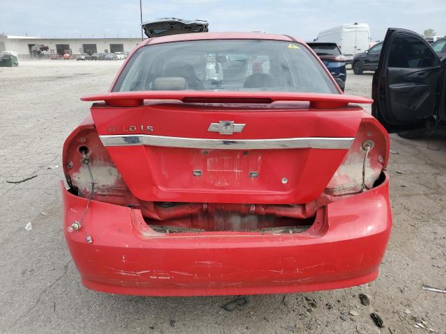 KL1TD56678B115731 - 2008 CHEVROLET AVEO BASE წითელი ფოტო 6