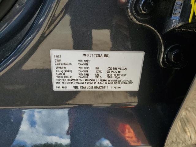 7SAYGDEE2RA228641 - 2024 TESLA MODEL Y ნაცრისფერი ფოტო 13