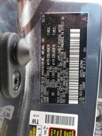 5TDGZRBH5LS019513 - 2020 TOYOTA HIGHLANDER XLE Մոխրագույն լուսանկար 14