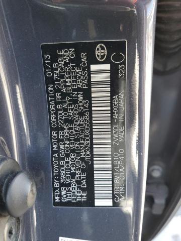 JTDKN3DUXD5586143 - 2013 TOYOTA PRIUS 灰色 照片 12