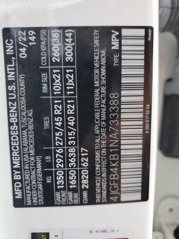 4JGFB4KB1NA733388 - 2022 MERCEDES-BENZ GLE 350 4MATIC WHITE photo 14