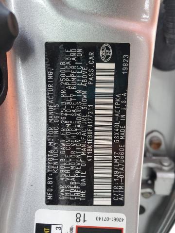 4T1BK1EB0FU177311 - 2015 TOYOTA AVALON XLE Gümüş fotoğraf 13