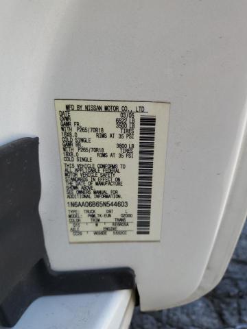 1N6AA06B65N544603 - 2005 NISSAN TITAN XE 白色 照片 12