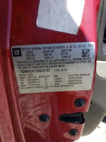 3GNBACFU7BS507157 - 2011 CHEVROLET HHR LT წითელი ფოტო 12