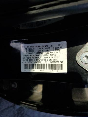 1HGCR2F34HA078529 - 2017 HONDA ACCORD LX 黑色 照片 12