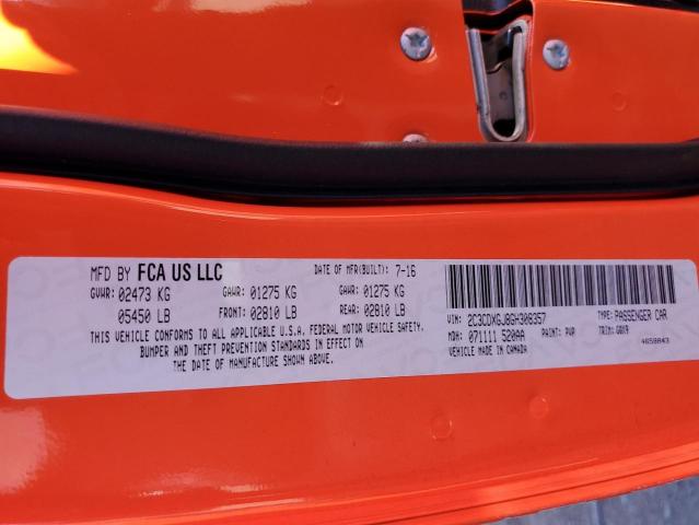 2C3CDXGJ8GH308357 - 2016 DODGE CHARGER R/T SCAT PACK ORANGE photo 13