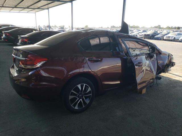 19XFB2F86EE257725 - 2014 HONDA CIVIC EX BURGUNDY photo 3
