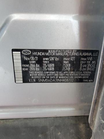 5NMS6DAJ1NH408732 - 2022 HYUNDAI SANTA FE SEL SILVER photo 13