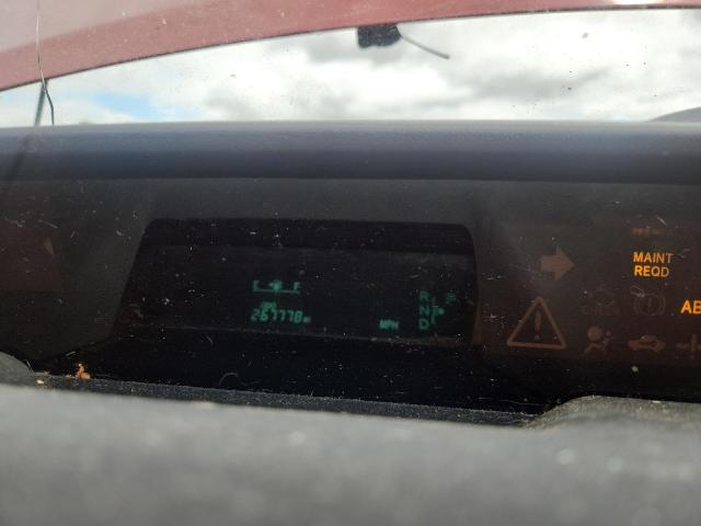 JTDKB20U257044033 - 2005 TOYOTA PRIUS MAROON photo 9