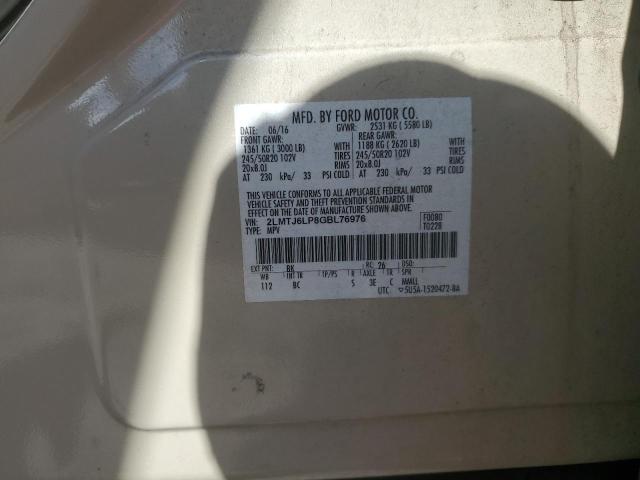 2LMTJ6LP8GBL76976 - 2016 LINCOLN MKX RESERVE ბეჟი ფოტო 13