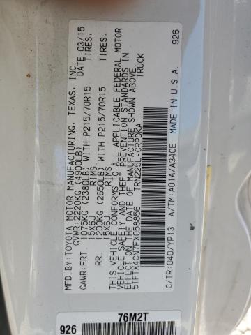 5TFTX4CN7FX058856 - 2015 TOYT TACOMA ACCESS CAB Weiß Foto 13