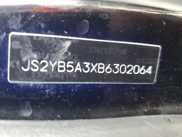 JS2YB5A3XB6302064 - 2011 SUZUKI SX4 BLACK photo 13