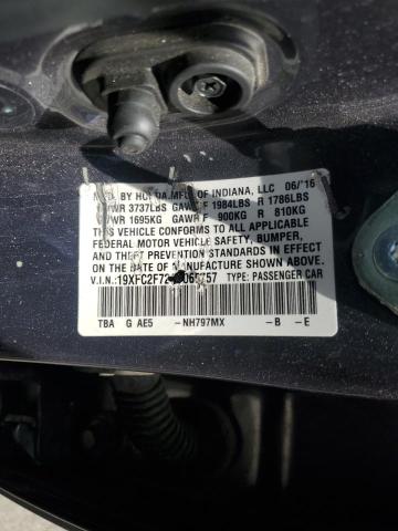 19XFC2F72GE065757 - 2016 HONDA CIVIC EX CHARCOAL photo 12